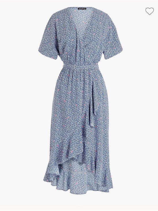Dresses & Skirts - j.Crew Mercantile V-neck high-low ruffle-hem dress xs floral print
